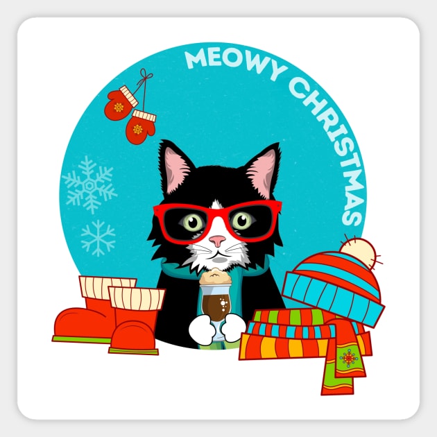 Meowy Christmas Sticker by Sruthi